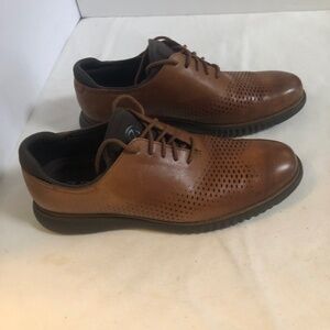 Cole Haan Cognac Zerogrand Leather Wing Tip Oxford - 19